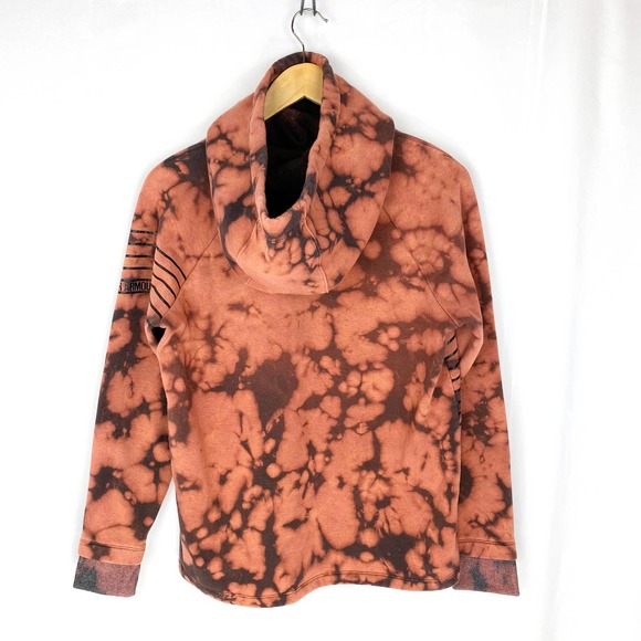 Under Armour Hoodie Threadborne Orange Tie Dye M - Picture 2 of 9